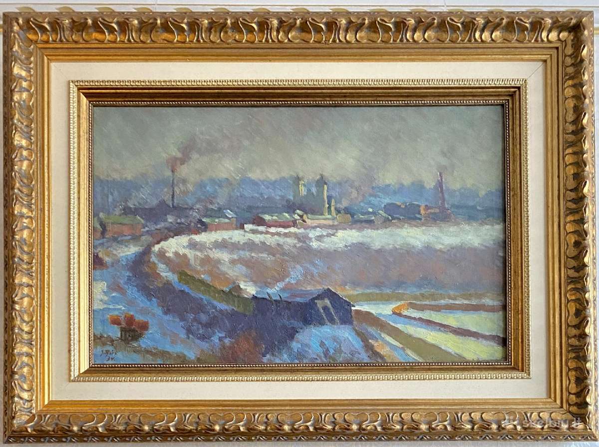 Paveikslas Kaunas, 1934m,dailininkas Jonas Buračas
