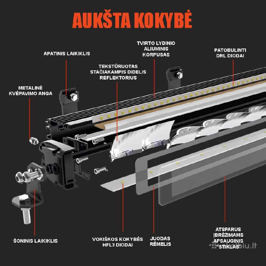 LED Bar žibintai papildomi automobiliams - nuotraukos Nr. 5