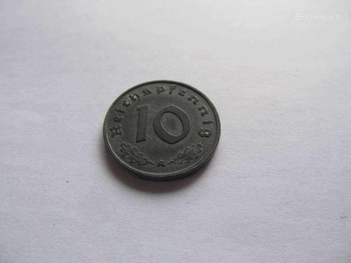 10 reichspfennig , Vokietija ,1941 A,1942 A - nuotraukos Nr. 3