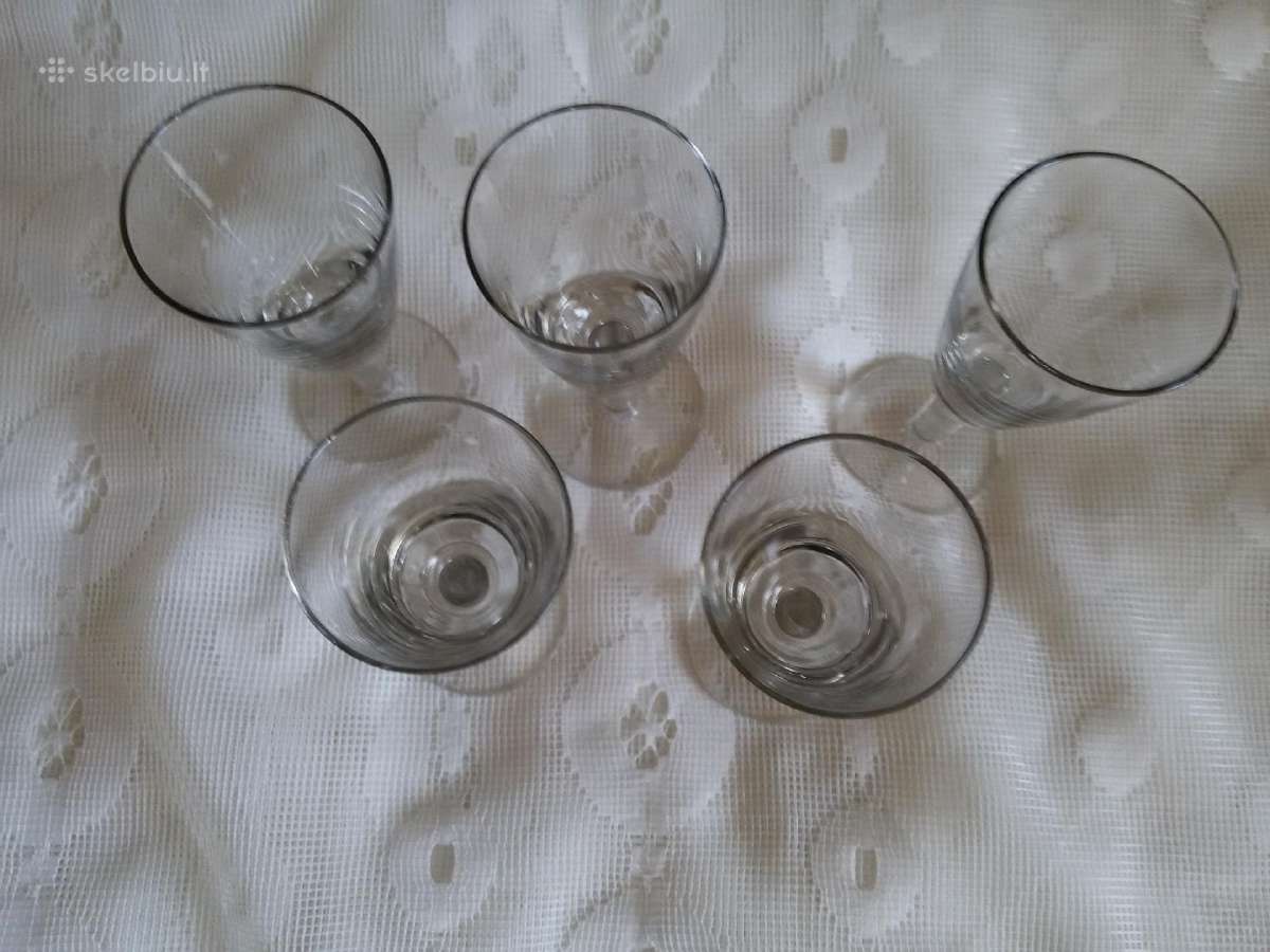 Vintažinės plono stiklo mielos taurelės - nuotraukos Nr. 4