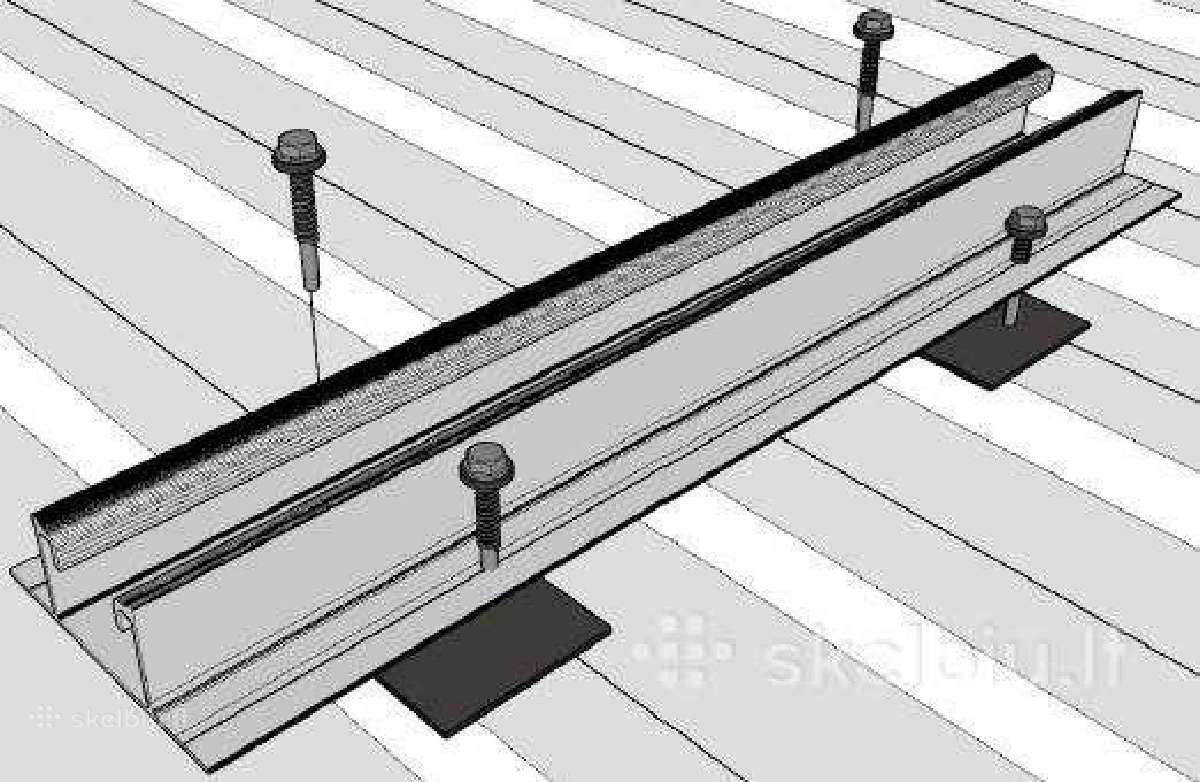 Minirail konstrukcija saulės elektrinėms