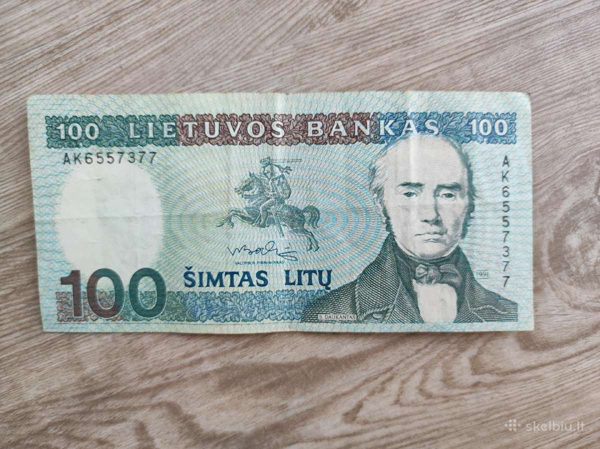 100 litų 1991 metų
