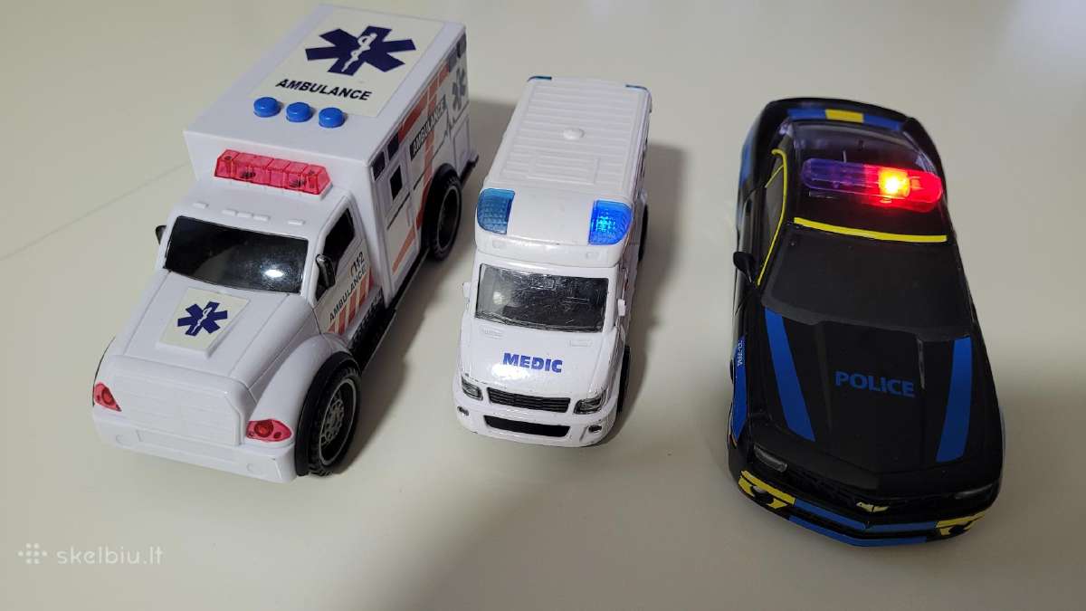 Greitosios bei policijos žaisliniai automobiliai