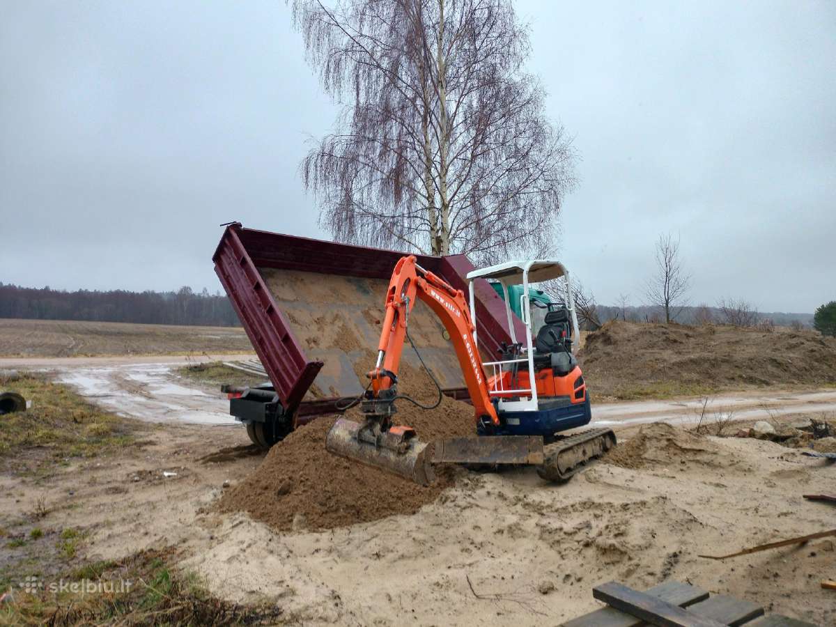 Mini ekskavatoriaus ir mini krautuvo Bobcat nuoma