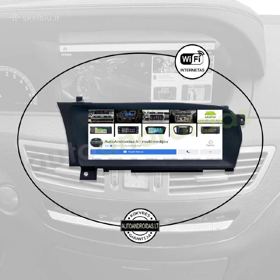 Mercedes Benz S W221 2006-13 Android multimedia - nuotraukos Nr. 3