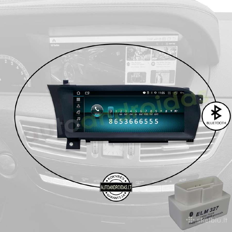 Mercedes Benz S W221 2006-13 Android multimedia - nuotraukos Nr. 4