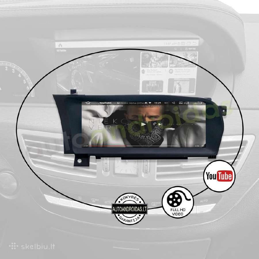 Mercedes Benz S W221 2006-13 Android multimedia - nuotraukos Nr. 8