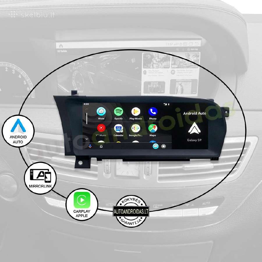 Mercedes Benz S W221 2006-13 Android multimedia - nuotraukos Nr. 9