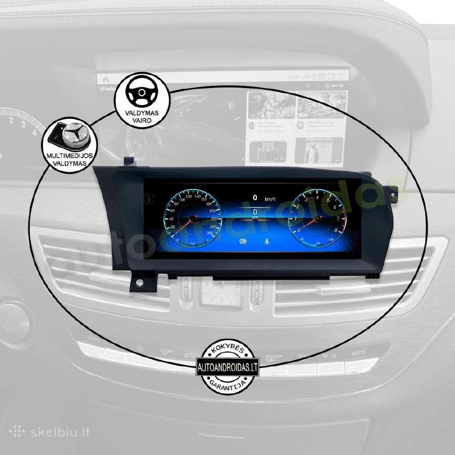Mercedes Benz S W221 2006-13 Android multimedia - nuotraukos Nr. 11