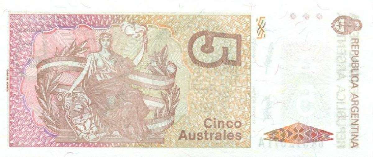 Argentina 5 australes 1985-1989. Unc. P-324b - nuotraukos Nr. 2