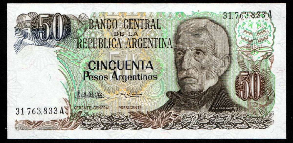 Argentina 50 pesos argentinos 1983-1985. Unc. P-31