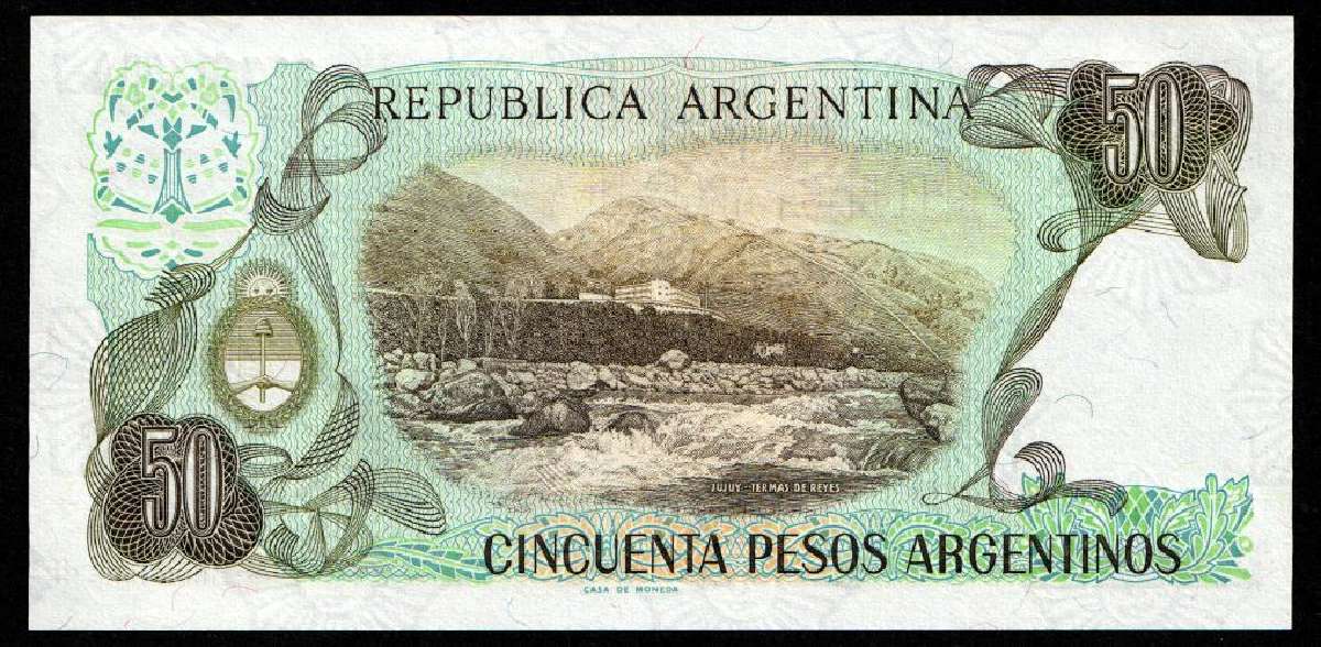 Argentina 50 pesos argentinos 1983-1985. Unc. P-31 - nuotraukos Nr. 2