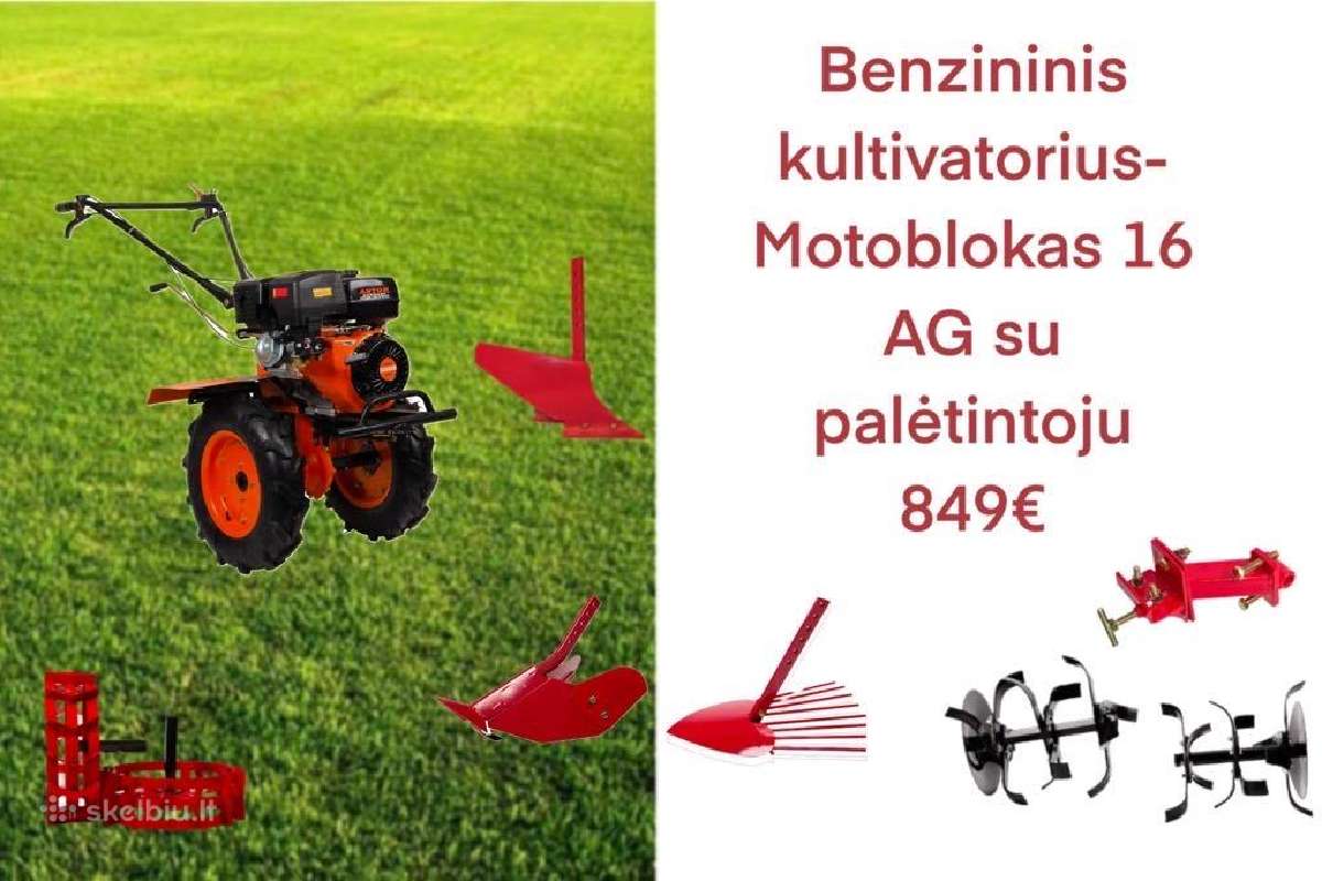 Benzininis kultivatorius-motoblokas 16ag su paleti - nuotraukos Nr. 2