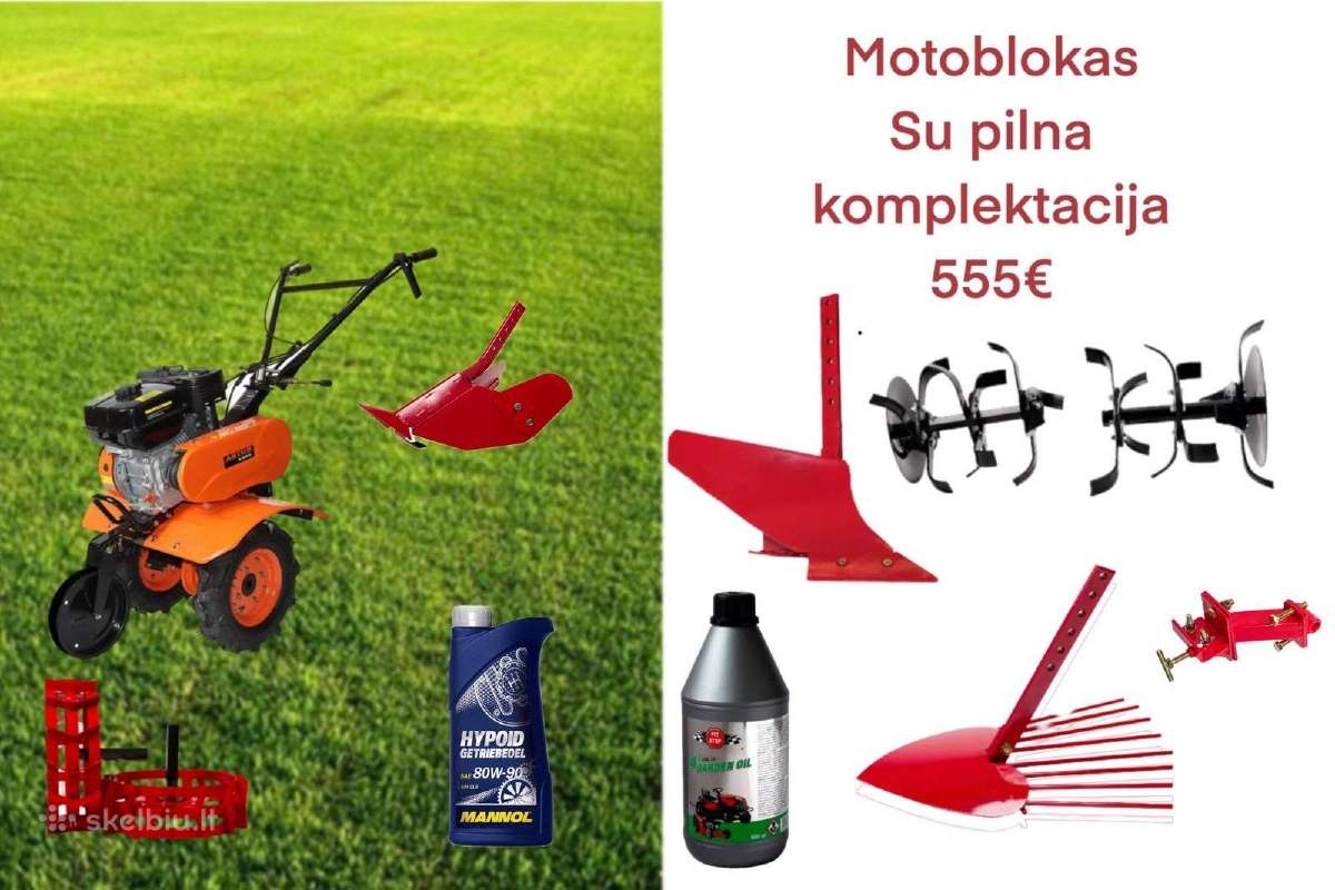 Motoblokas - Kultivatorius didžiausia komplektacij