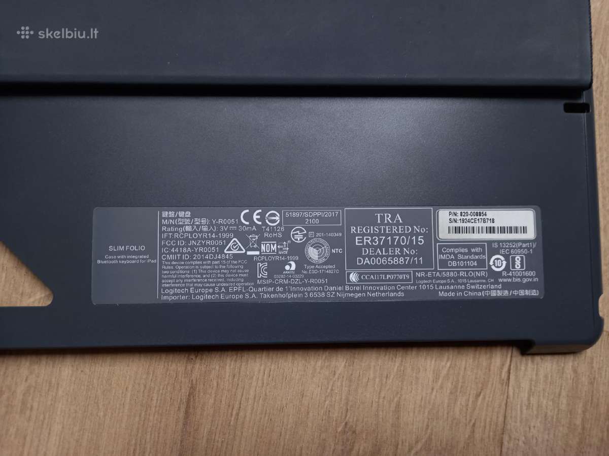 Logitech slim folio dėklas - nuotraukos Nr. 7