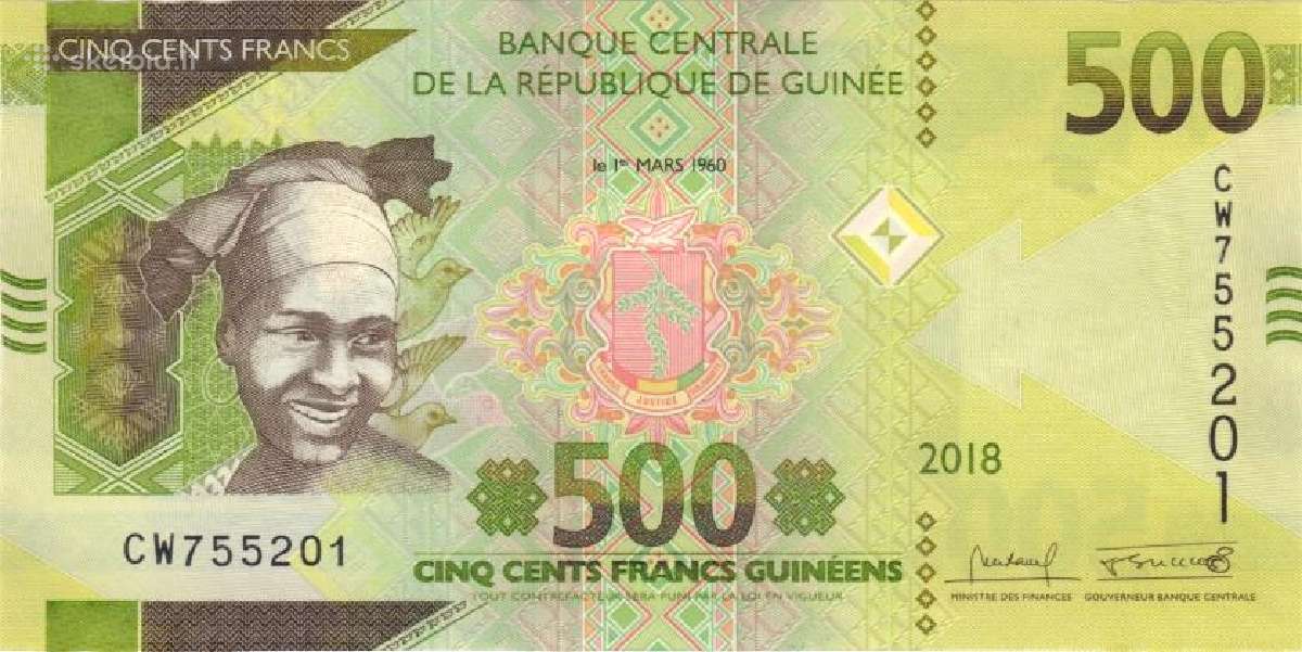 Guinea 500 guinean francs 2018. Unc. P-w52 - nuotraukos Nr. 2