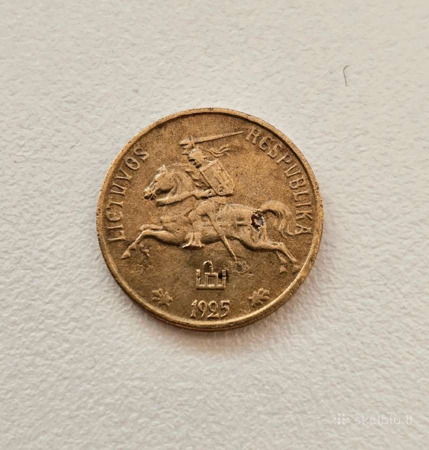 1 centas smetoninis 1925 m Lietuva - nuotraukos Nr. 2