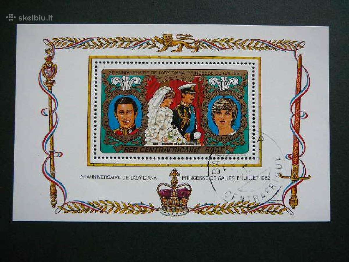 Princese Diana Centr. Afrikos Resp. 1982 caf183