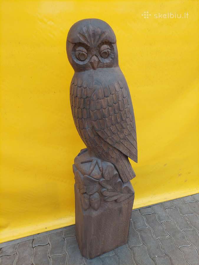 Ąžuolinė skulptūra Pelėda - nuotraukos Nr. 6