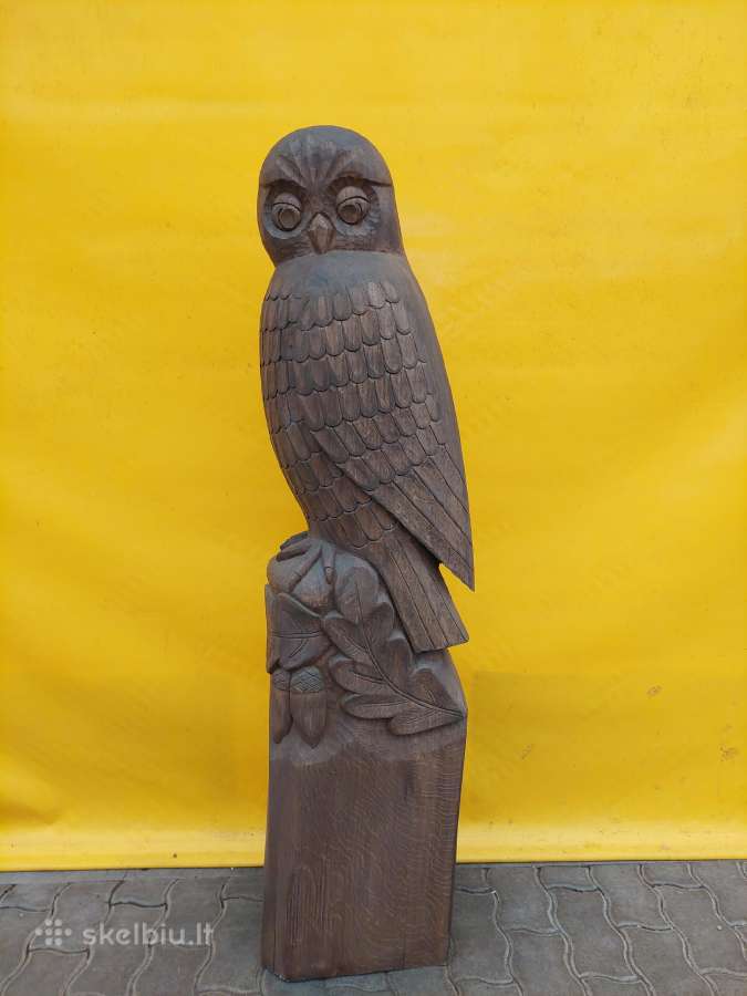 Ąžuolinė skulptūra Pelėda - nuotraukos Nr. 7