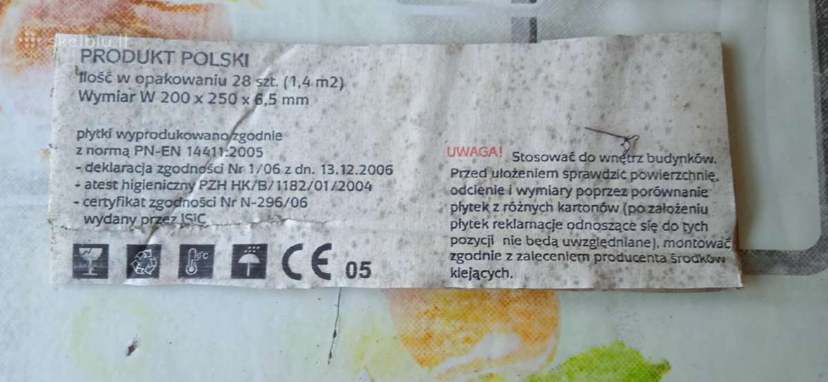 Lenkiškos glazūruotos sienų plytelės - nuotraukos Nr. 3