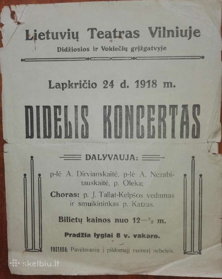 1340. Lietuvių Teatras Vilniuje 1918 m.