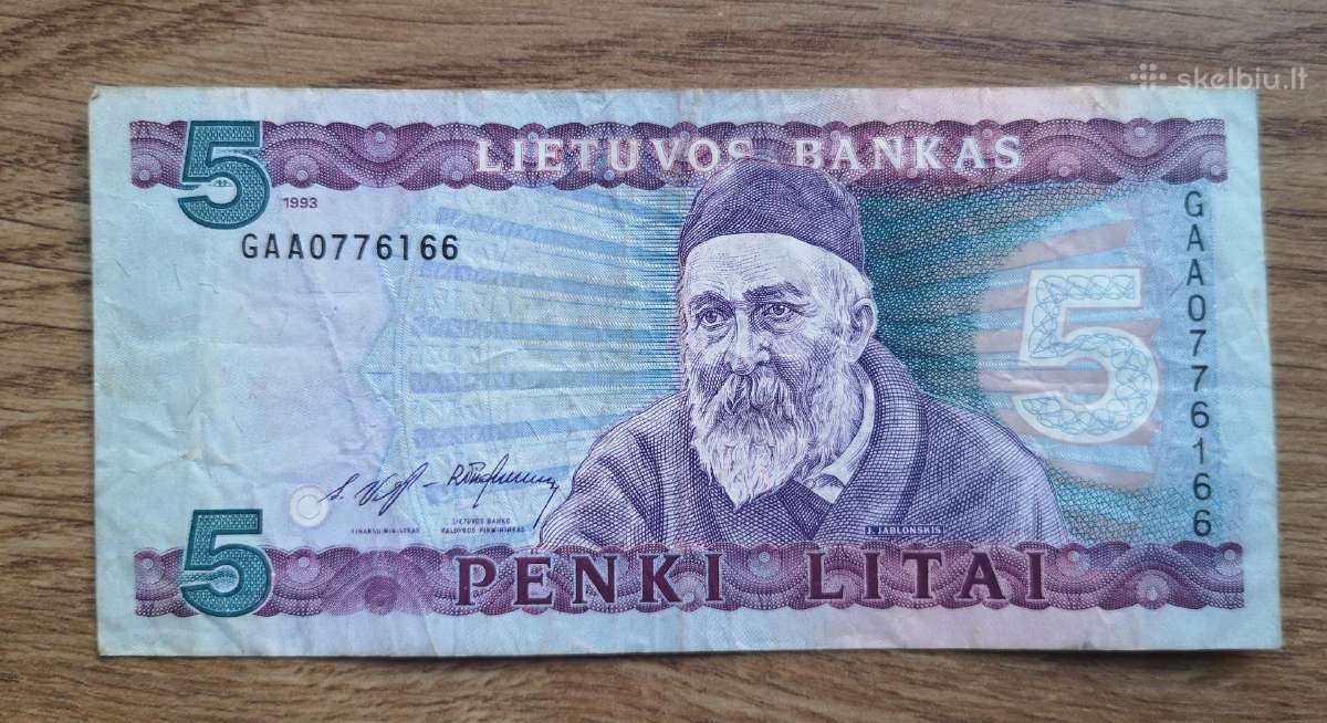 5 litai Jablonskis
