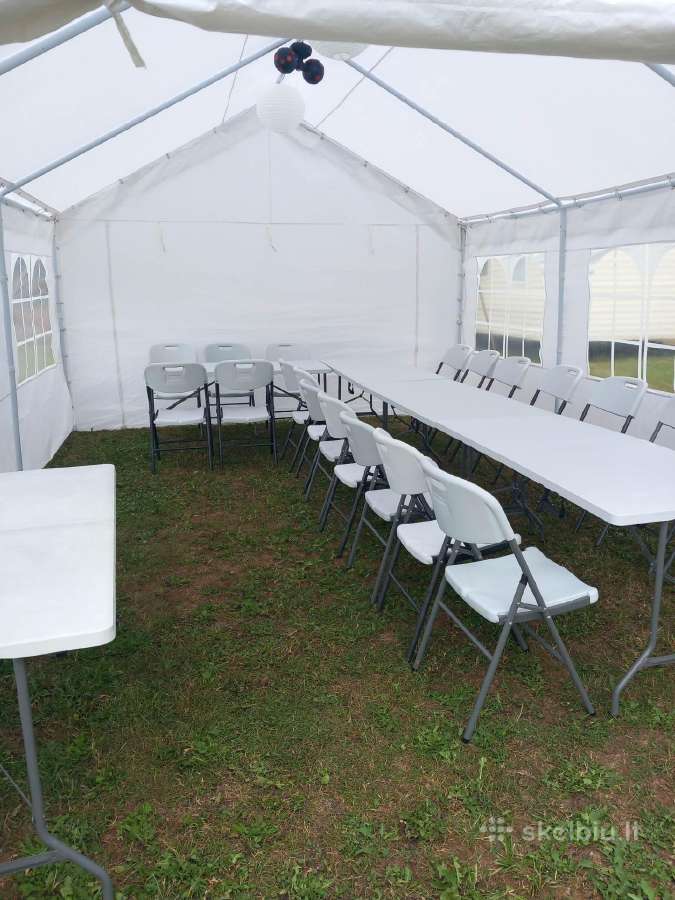 Palapinių nuoma,baldų nuoma, putų mašina Utenoje