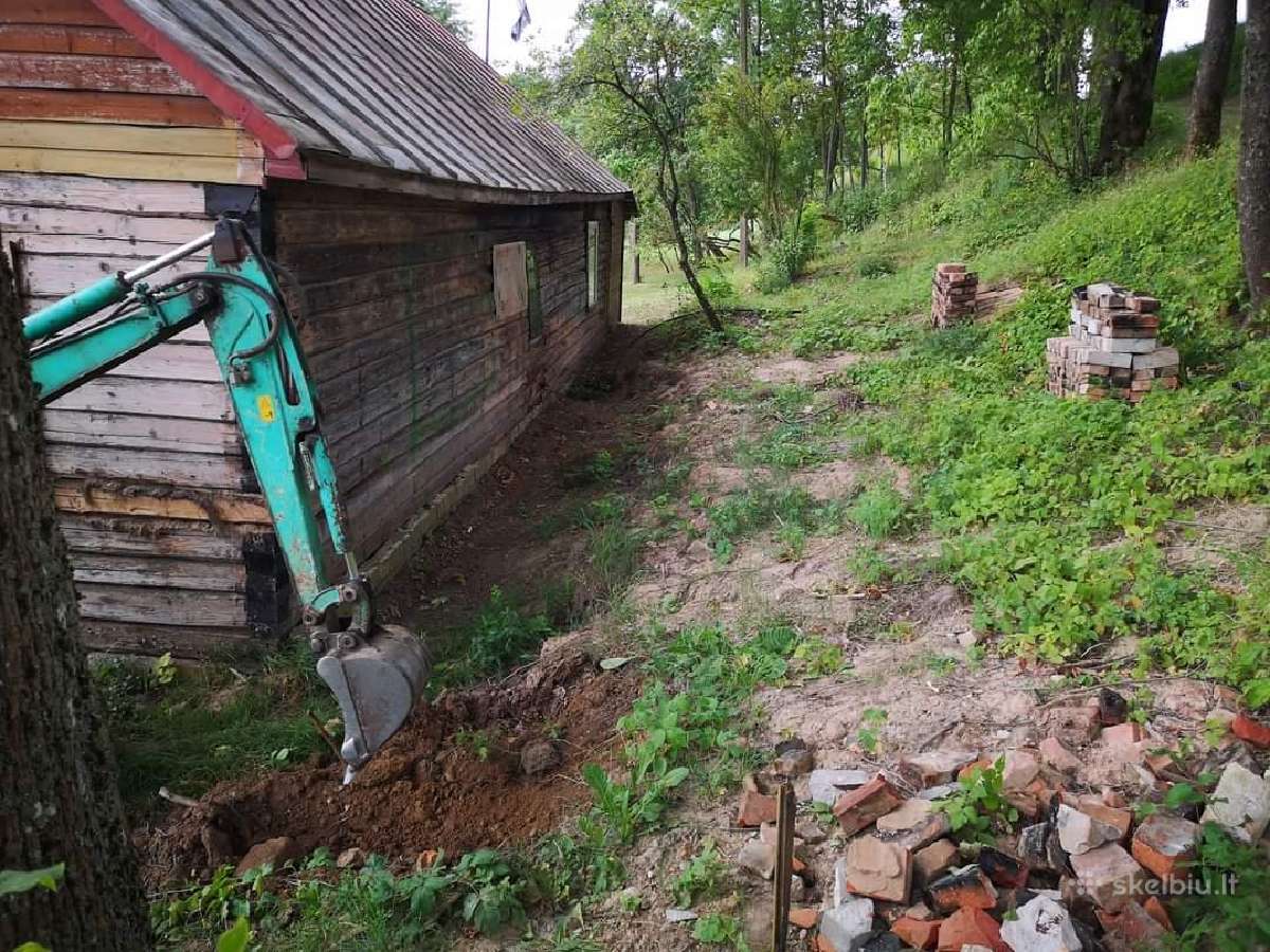 Ekskavatoriaus nuoma su operatoriumi kasimo darbai