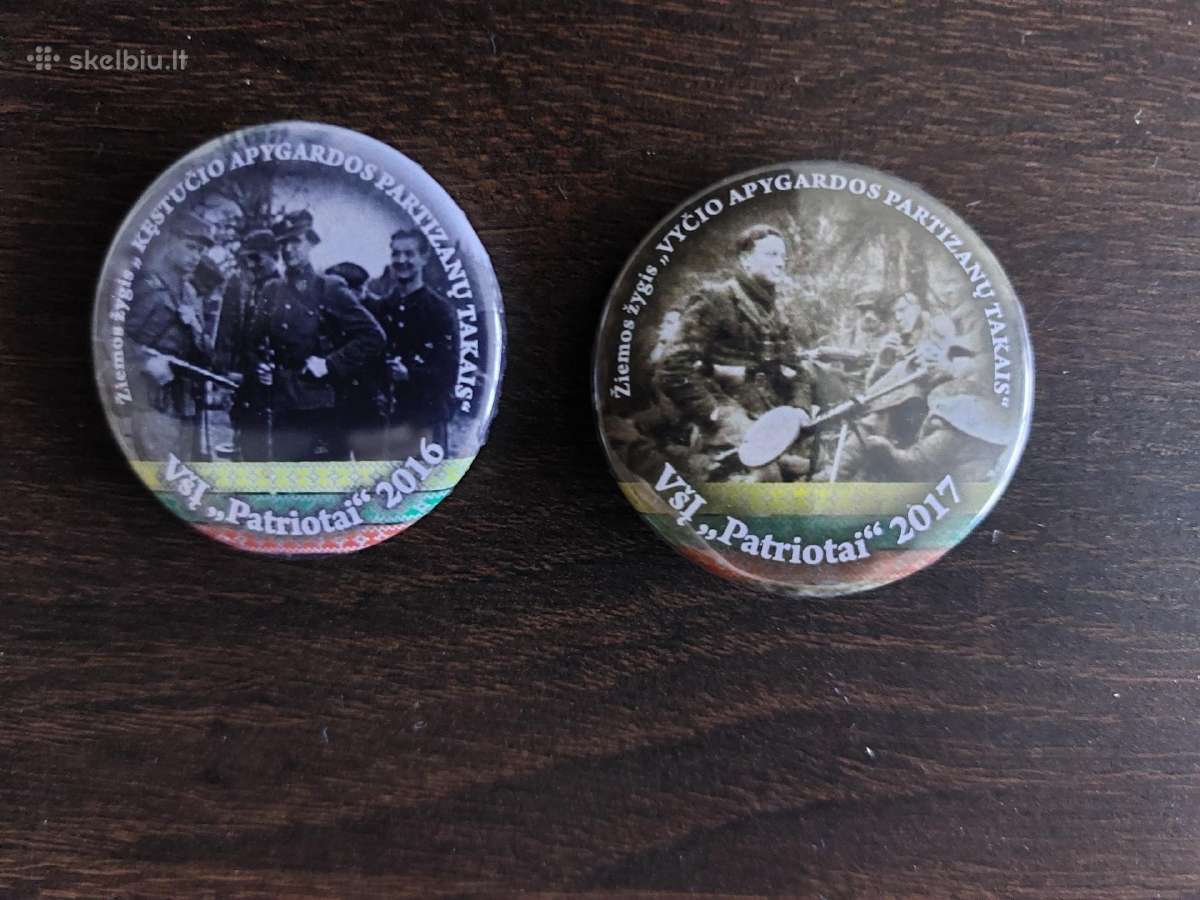 Lietuviški ženkliukai su partizanais