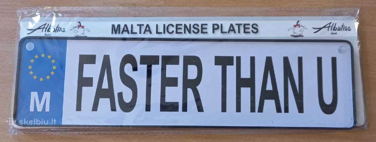 Maltos automobilio numeriai suvenyras