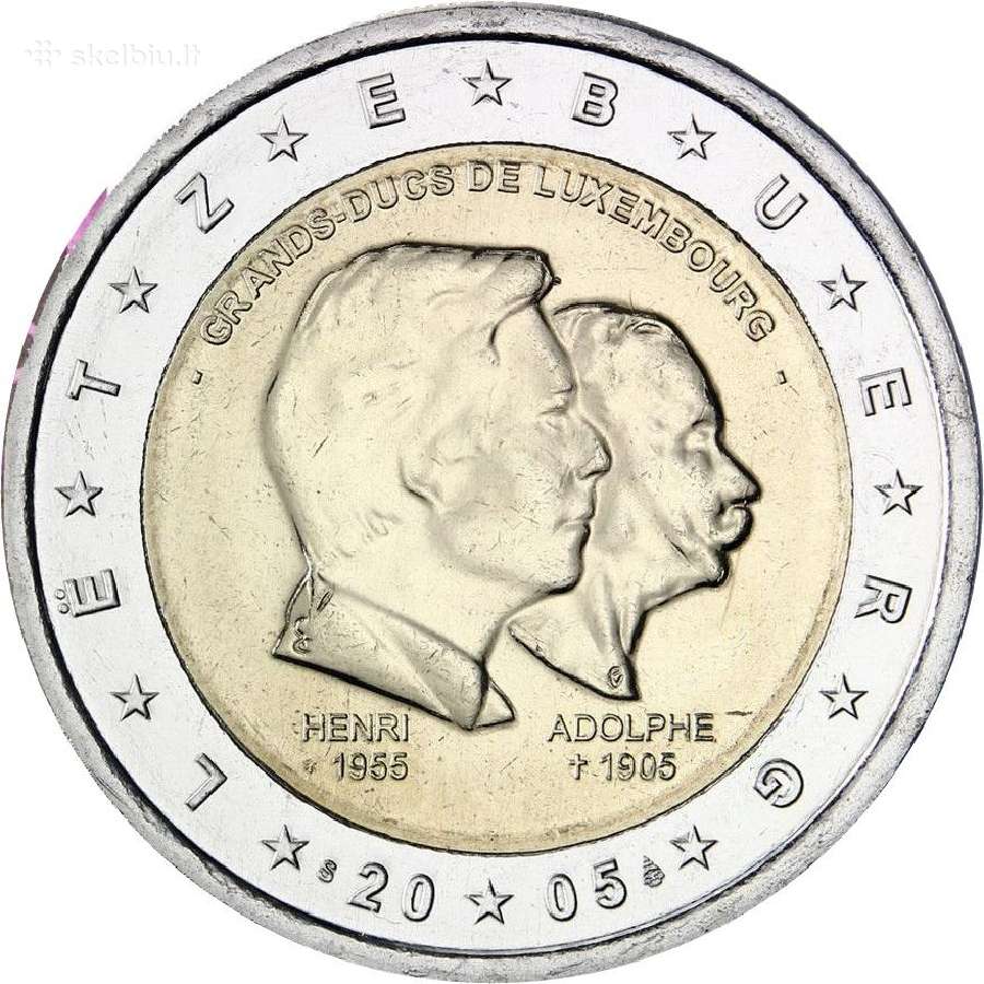 Liuksemburgo proginės euro monetos - nuotraukos Nr. 7