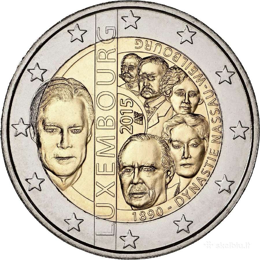 Liuksemburgo proginės euro monetos - nuotraukos Nr. 23