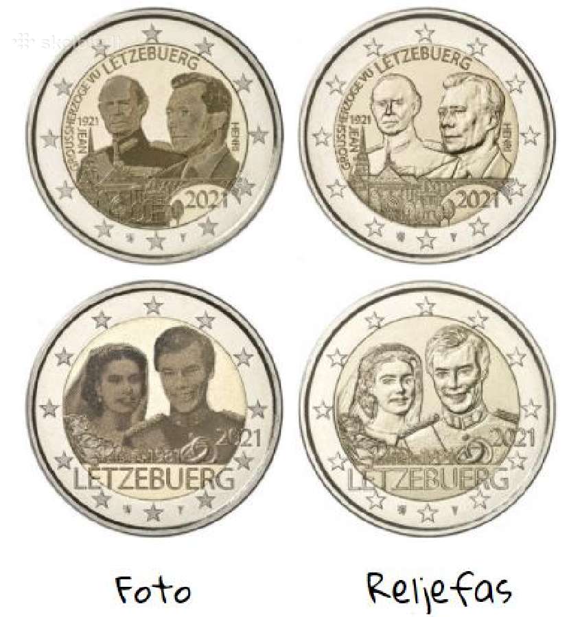 Liuksemburgo proginės euro monetos - nuotraukos Nr. 31