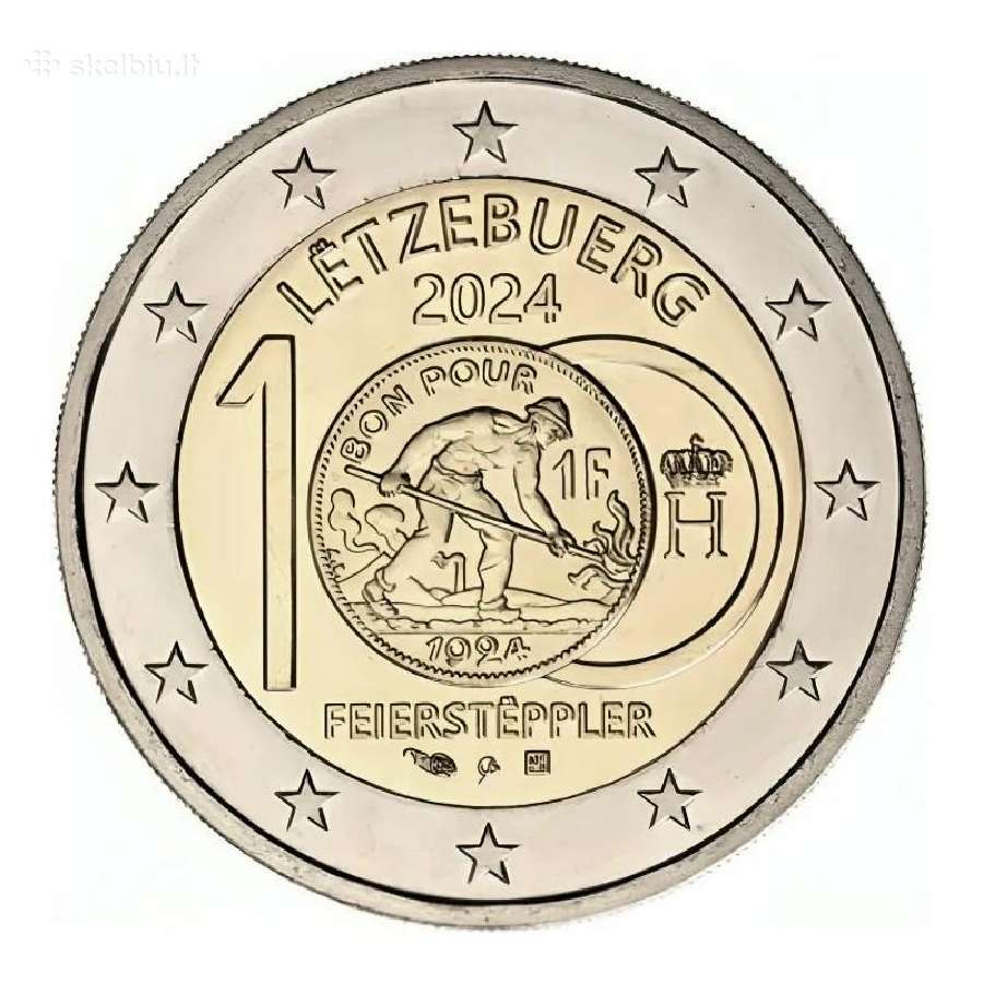Liuksemburgo proginės euro monetos - nuotraukos Nr. 4