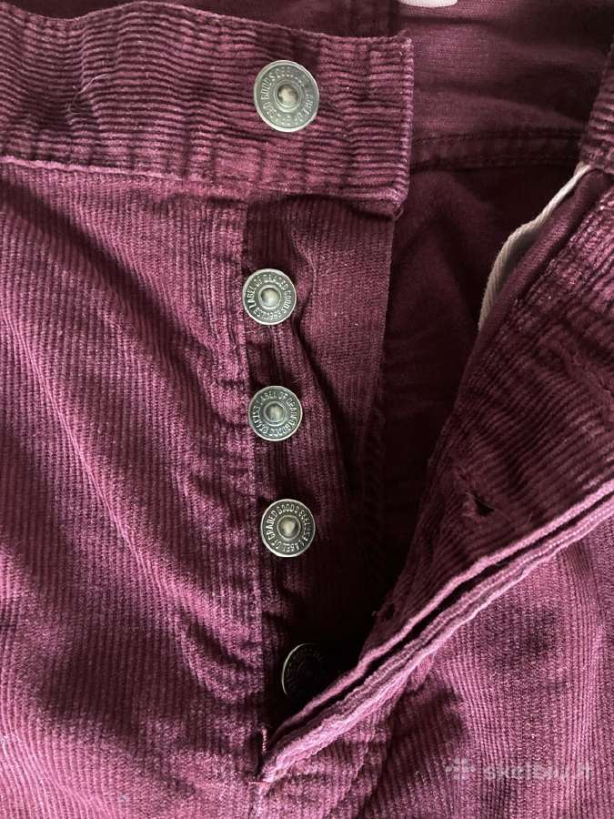 Bordinės velvetinės kelnės - nuotraukos Nr. 3