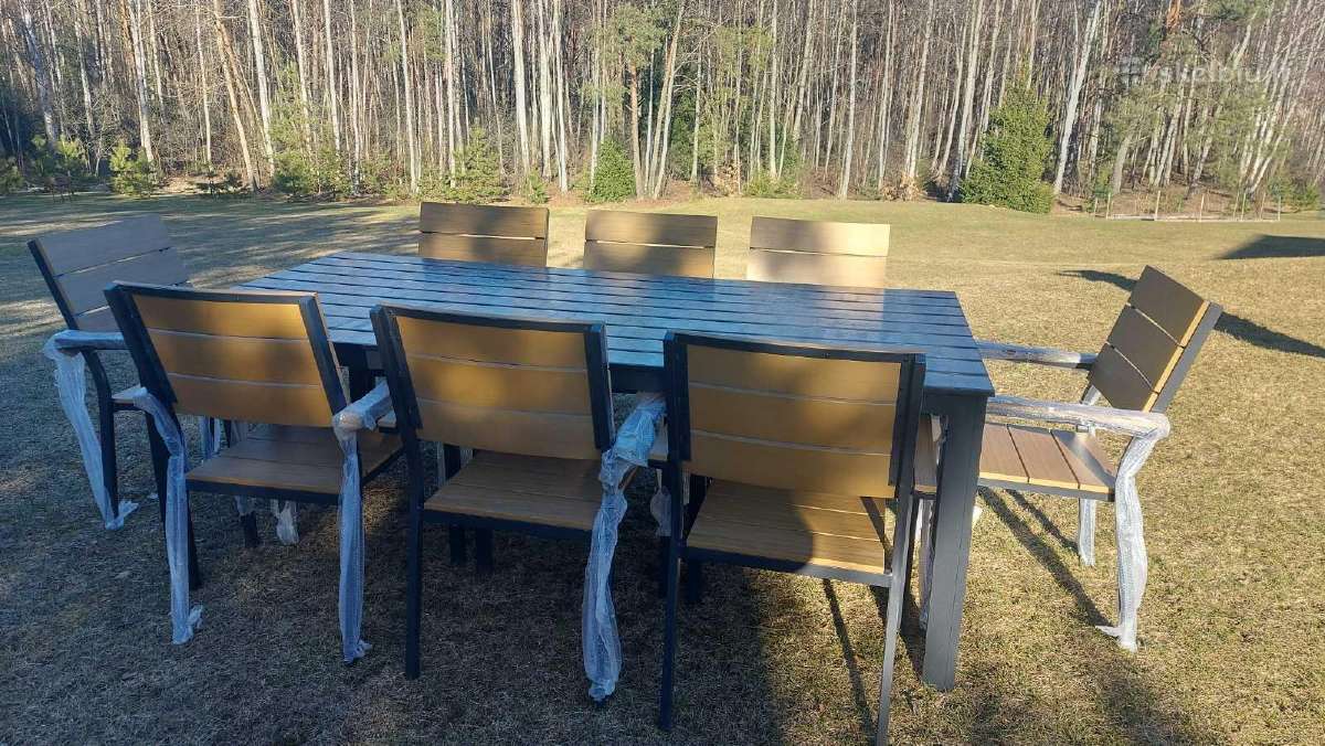 Lauko stalas, lauko kėdės, lauko baldų komplektas - nuotraukos Nr. 2