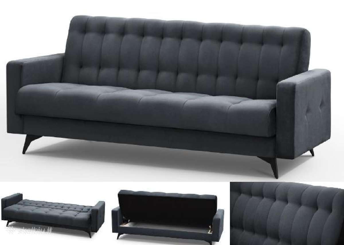 Minkšta sofa-lova „gemi“ su dėže patalynei