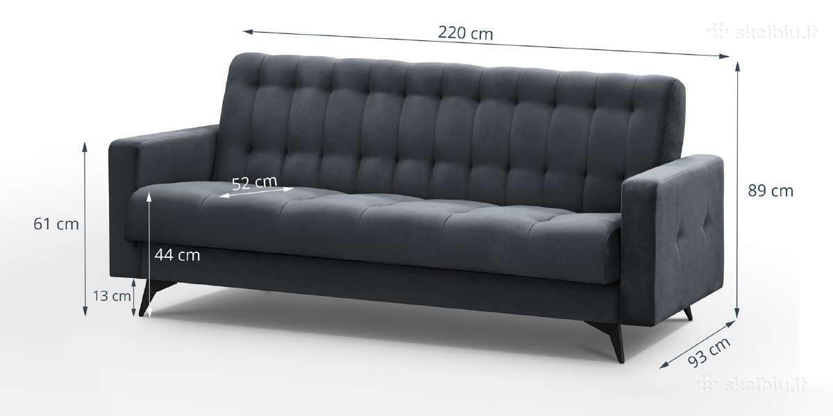 Minkšta sofa-lova „gemi“ su dėže patalynei - nuotraukos Nr. 15