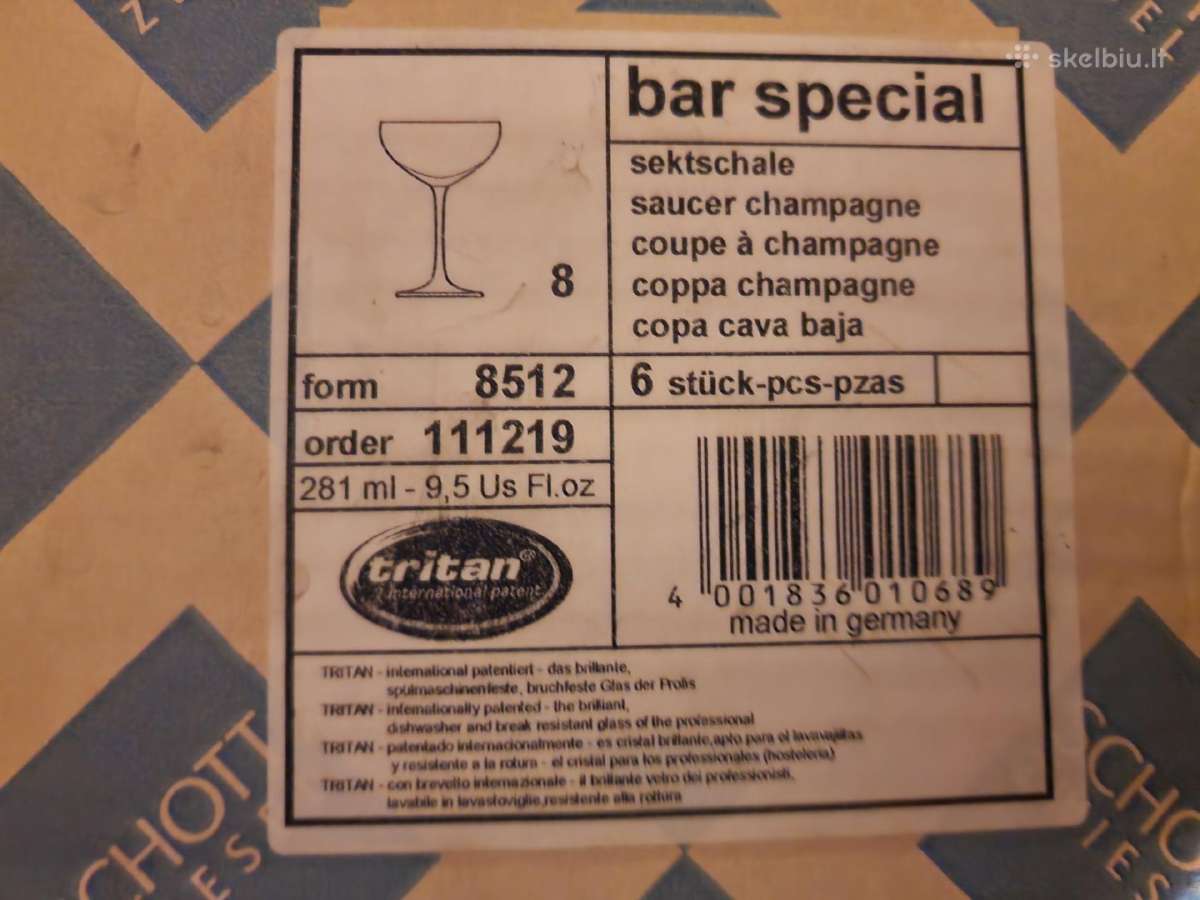 Tritan Schott Zwiesel Champagne Saucer taurės