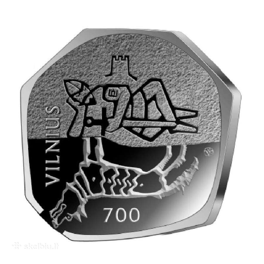 2023 m. 10 eurų moneta „Vilniui – 700“ - nuotraukos Nr. 2