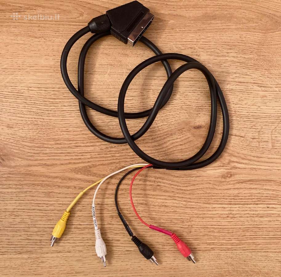 Scart 4rca Kabelis Laidas Tulpes TV/AV - nuotraukos Nr. 2