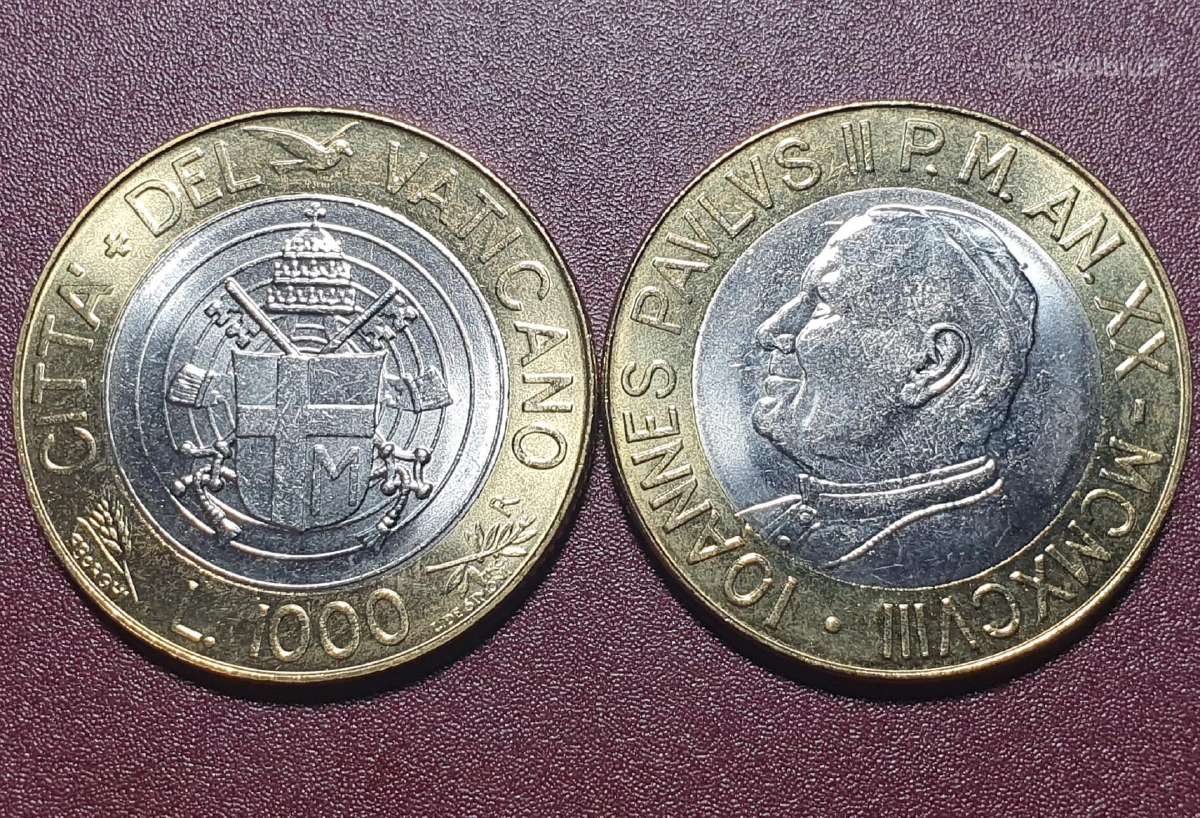 Vatikanas 1000 Lirų, 1998 Km299