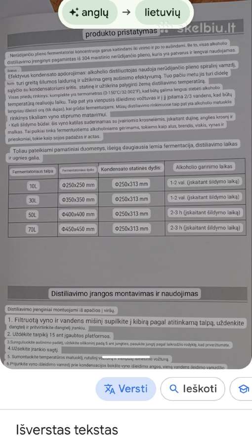 Vandens alkoholio distiliatorius 50 l. - nuotraukos Nr. 19
