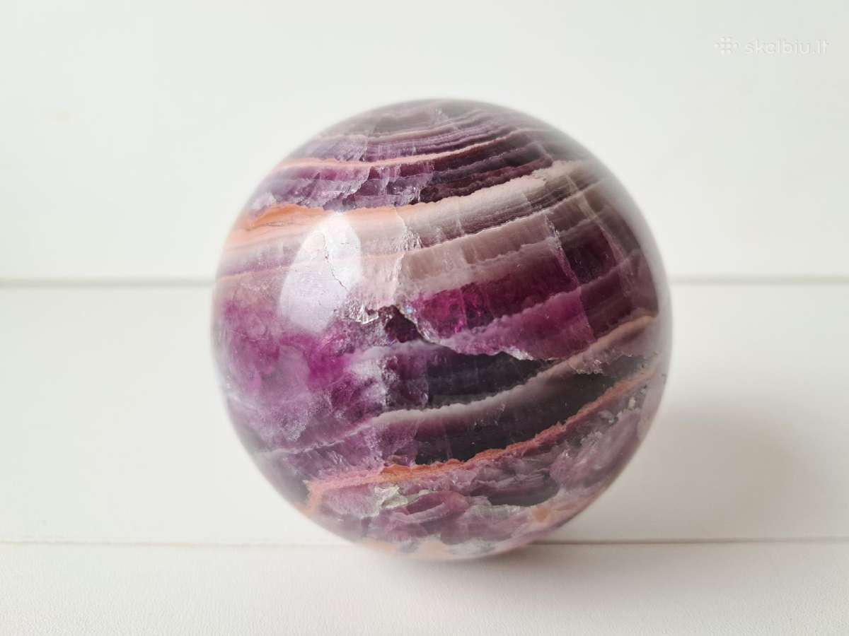 Fluorito rutulys, mineralas, kristalas 9 cm diam. - nuotraukos Nr. 2