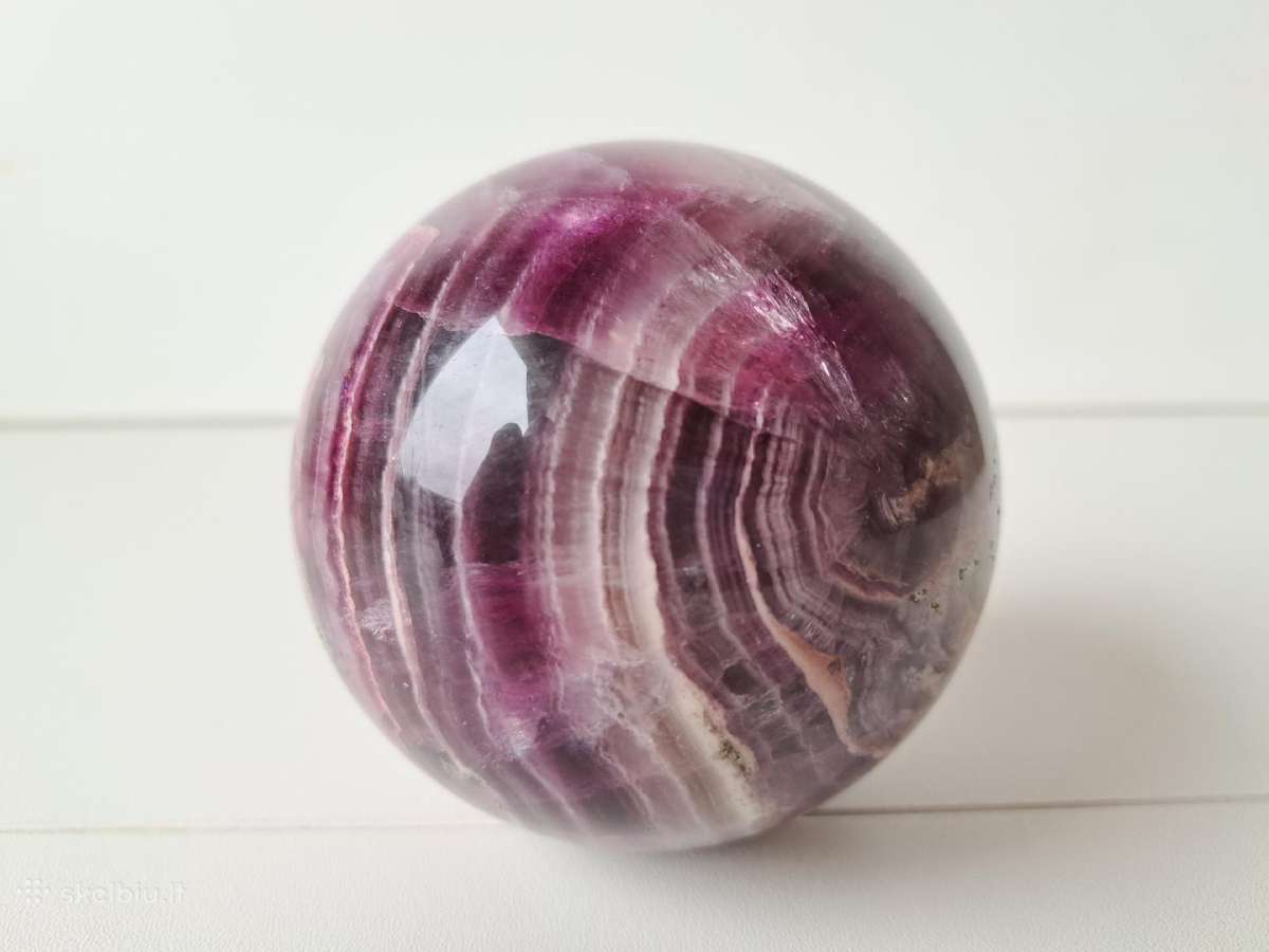 Fluorito rutulys, mineralas, kristalas 9 cm diam. - nuotraukos Nr. 4