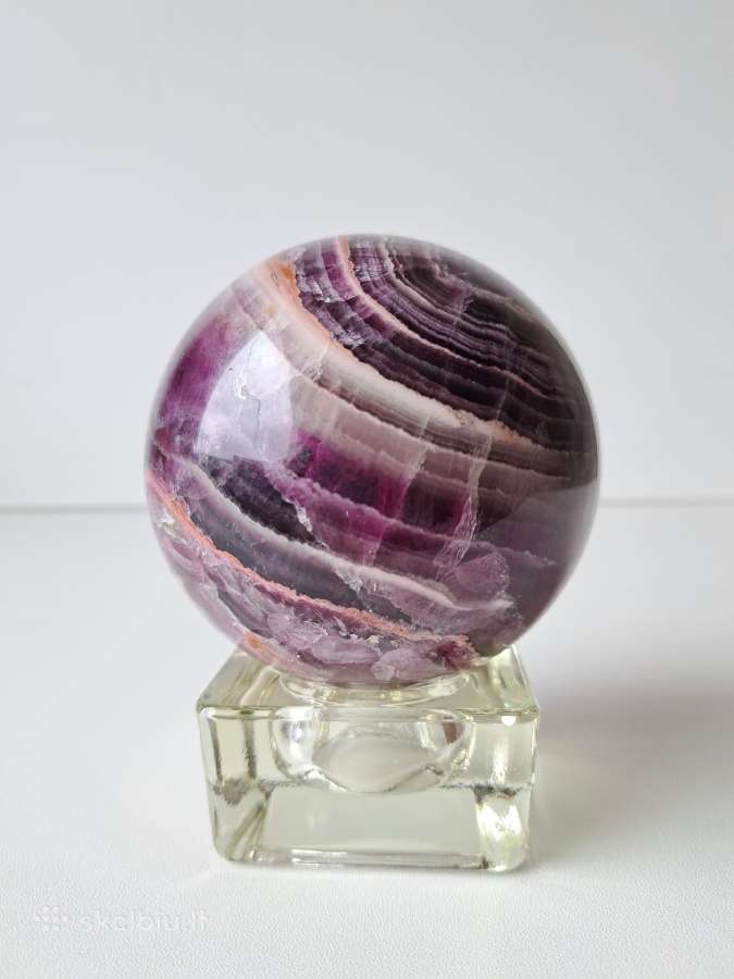 Fluorito rutulys, mineralas, kristalas 9 cm diam. - nuotraukos Nr. 5