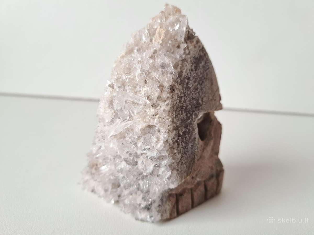 Kvarco kristalo akmens skulptūra, kaukolė - nuotraukos Nr. 3