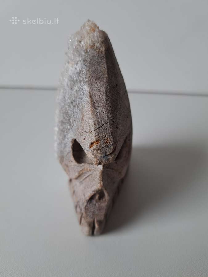 Kvarco kristalo akmens skulptūra, kaukolė - nuotraukos Nr. 4
