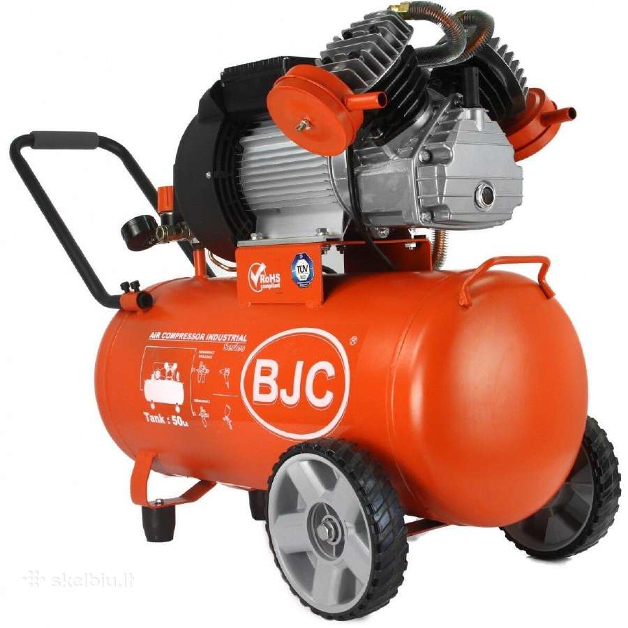 Oro kompresorius 50l, 230v, 390l/min, 10bar Bjc - nuotraukos Nr. 2